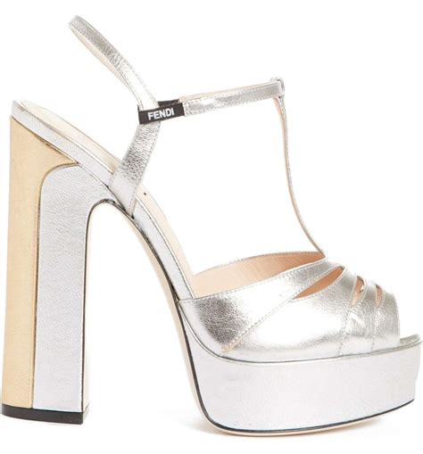 fendi duo platform sandal|Fendi high heels sandals.